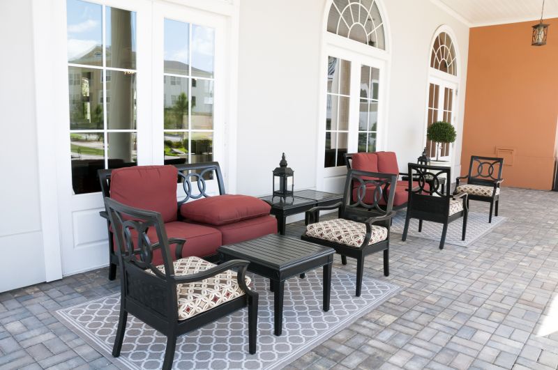 Paver Patio with Built-in Seating